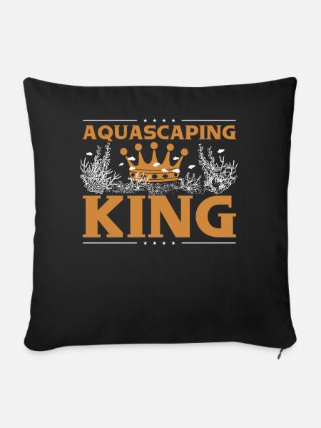 Aquascaping-König - Sofakissen mit Füllung 45 x 45 cm - Schwarz