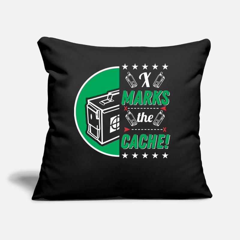 X marks the cache! Sofa pillow with filling 45cm x 45cm