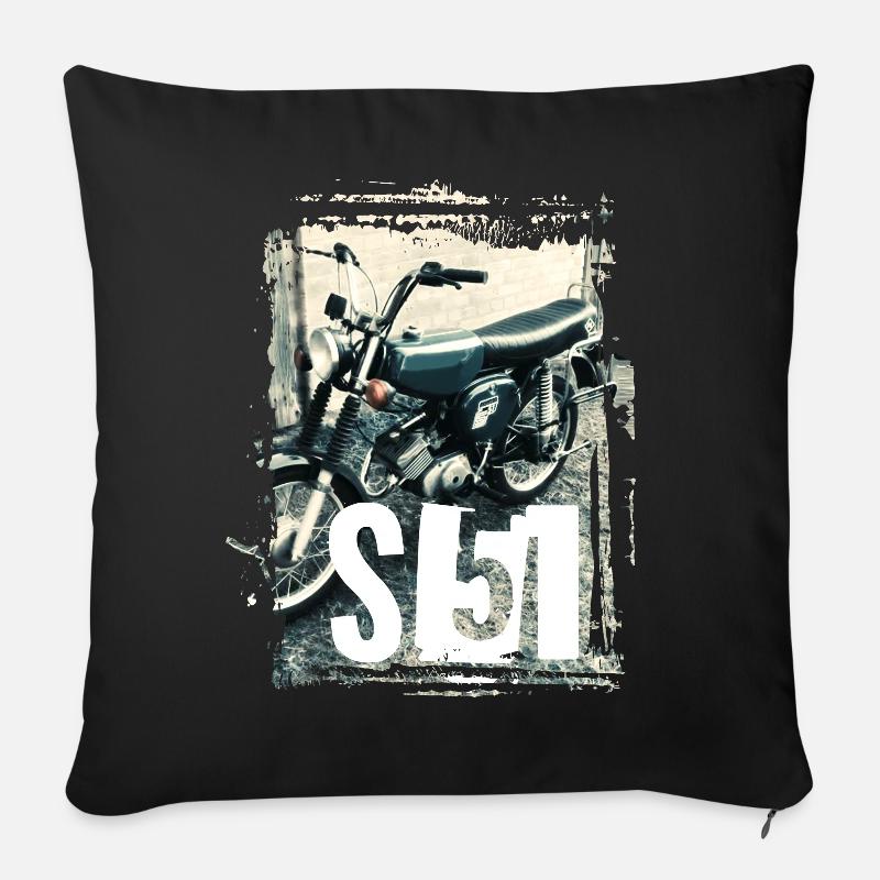 S51 - Grün - Sofakissen mit Füllung 45 x 45 cm - Schwarz