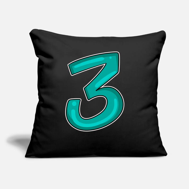 3 - Three - Third Sofa pillow with filling 45cm x 45cm
