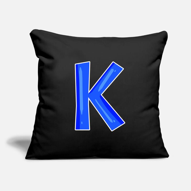 Buchstabe K - Anfangsbuchstabe K Sofakissen mit Füllung 45 x 45 cm