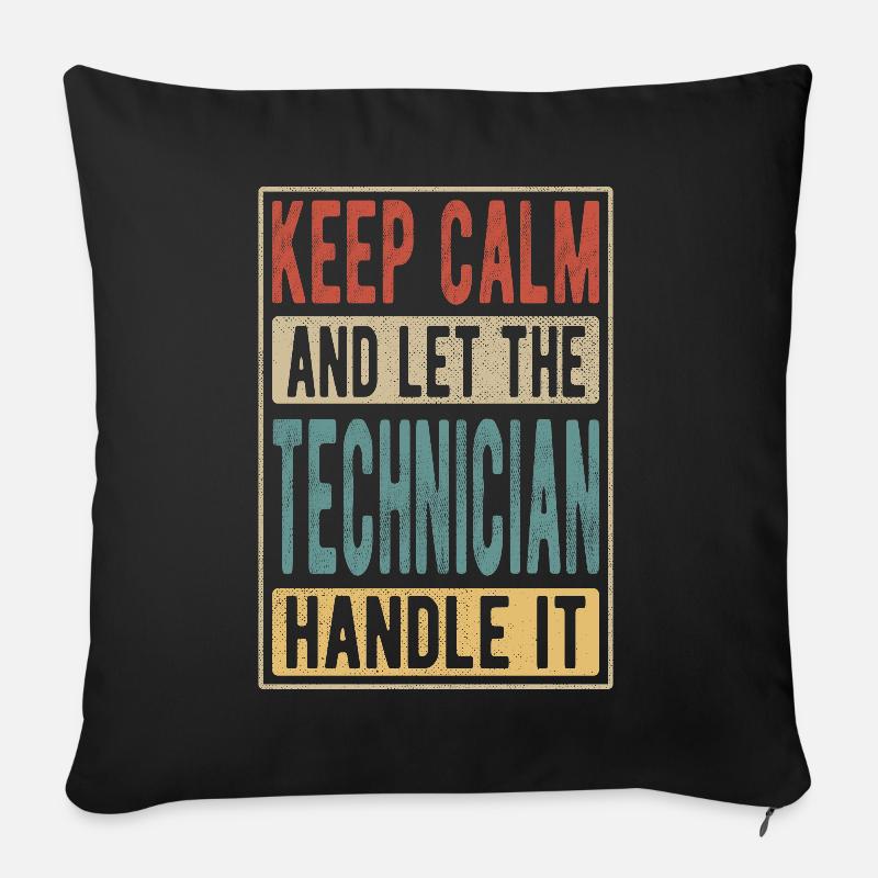 Techniker Retro Geschenk - Sofakissen mit Füllung 45 x 45 cm - Schwarz