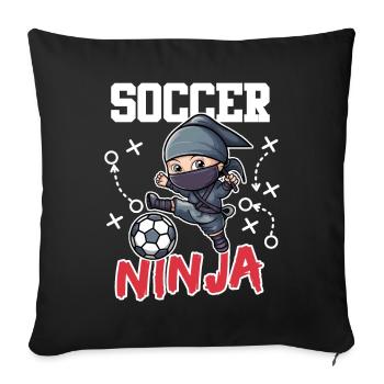 Soccer Ninja - Sofa pillow with filling 45cm x 45cm - black - Front
