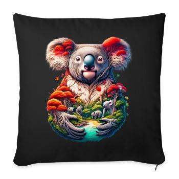 Koala - Sofakissen mit Füllung 45 x 45 cm - Schwarz - Vorne