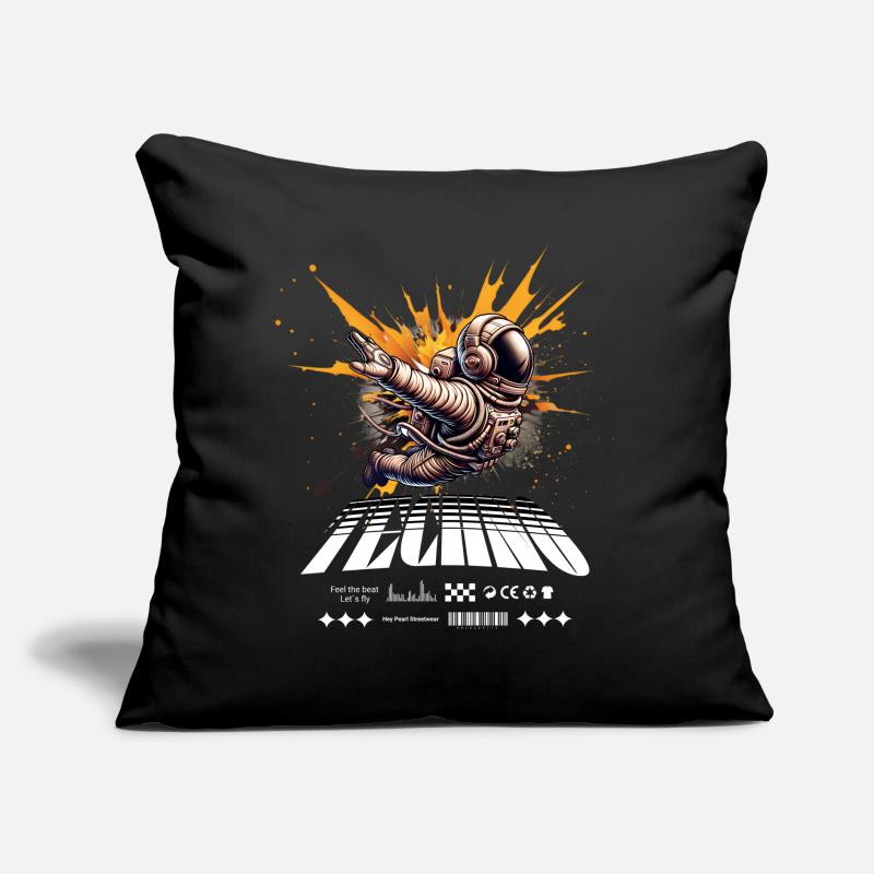 Astronaute en Spray Splash Techno Coussin et housse de 45 x 45 cm