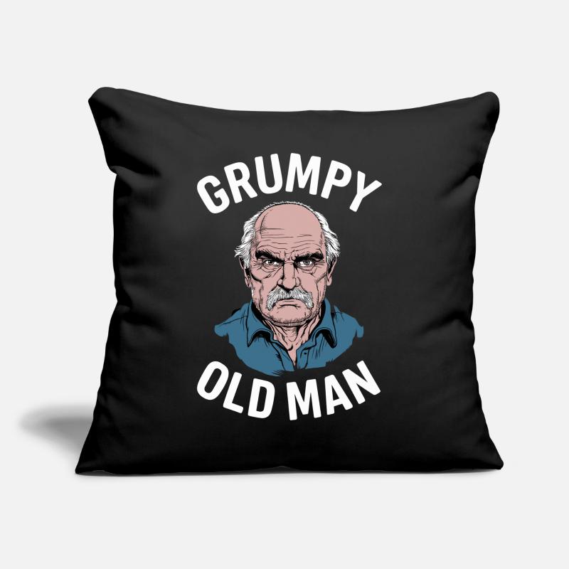 Grumpy Old Man Lustiger Spruch Sofakissen mit Füllung 45 x 45 cm