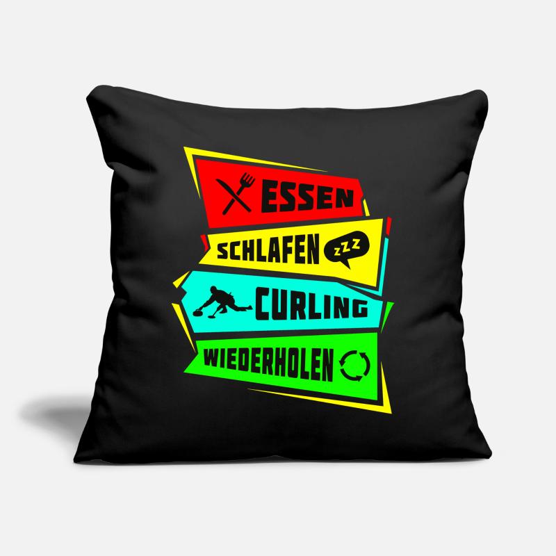 Manger dormir Curling Répéter Coussin et housse de 45 x 45 cm