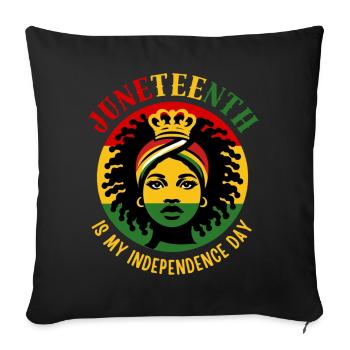 Juneteenth is my independence day - Sofa pillow with filling 45cm x 45cm - black - Front