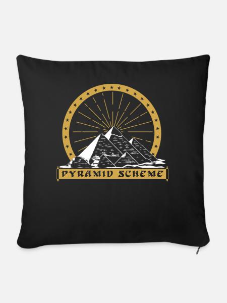 Schneeballsystem - Sofakissen mit Füllung 45 x 45 cm - Schwarz
