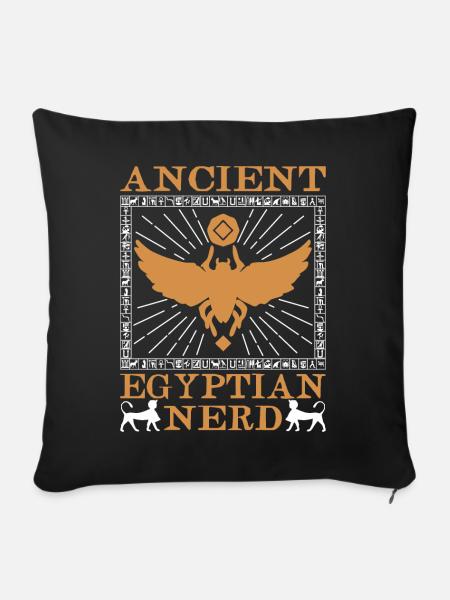 Altägyptischer Nerd - Sofakissen mit Füllung 45 x 45 cm - Schwarz