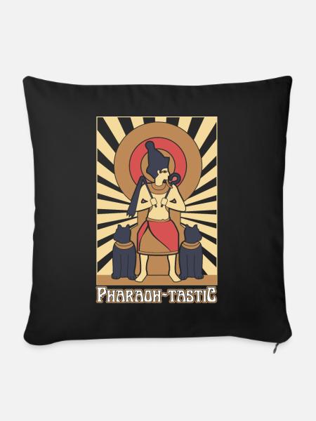 Pharaonen-tastisch - Sofakissen mit Füllung 45 x 45 cm - Schwarz