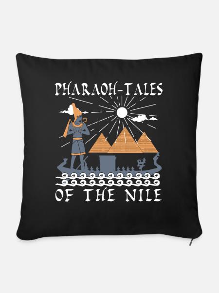 Pharaonengeschichten der - Sofakissen mit Füllung 45 x 45 cm - Schwarz