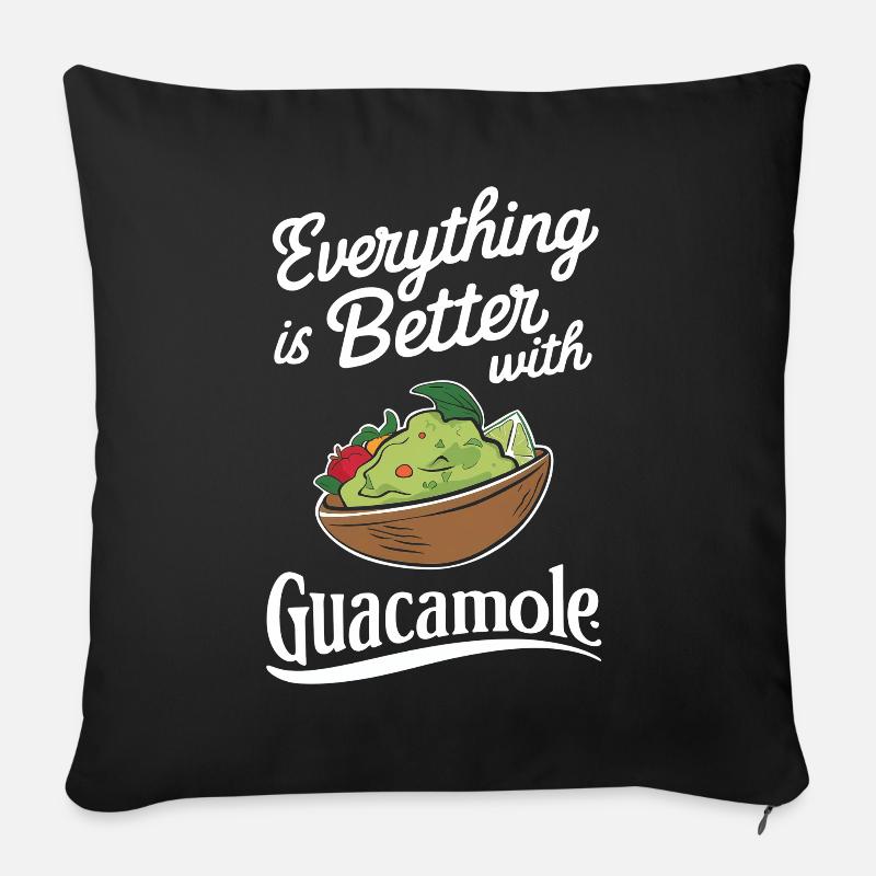 Alles Ist Besser Mit Guacamole - Sofakissen mit Füllung 45 x 45 cm - Schwarz