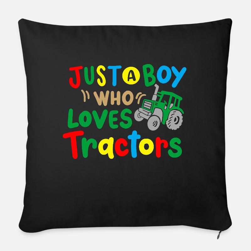 Traktor Traktor-Liebhaber - Sofakissen mit Füllung 45 x 45 cm - Schwarz