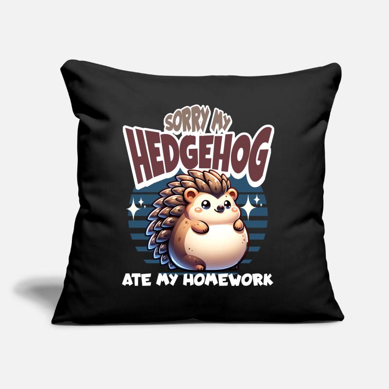 École de devoirs de hérisson Coussin et housse de 45 x 45 cm