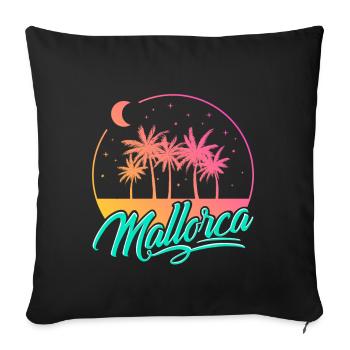 Majorca - Sofa pillow with filling 45cm x 45cm - black - Front