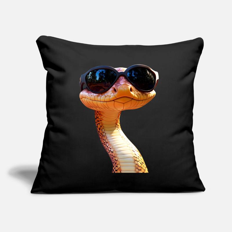 Snake Python Cobra Mamba Rattlesnake Snake Sofa pillow with filling 45cm x 45cm
