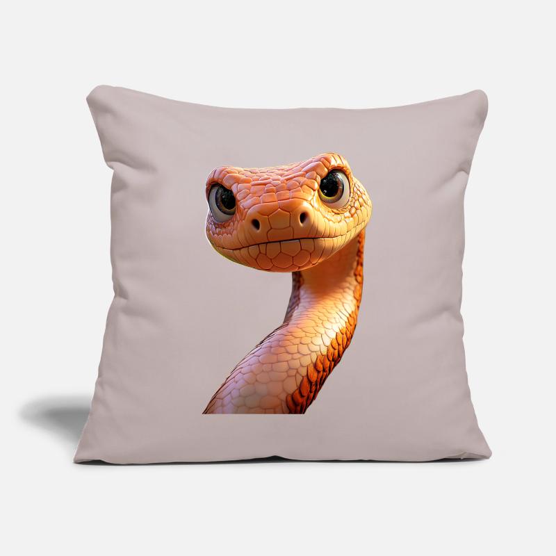 Serpent Python Cobra Mamba Serpent à sonnettes Serpent Coussin et housse de 45 x 45 cm