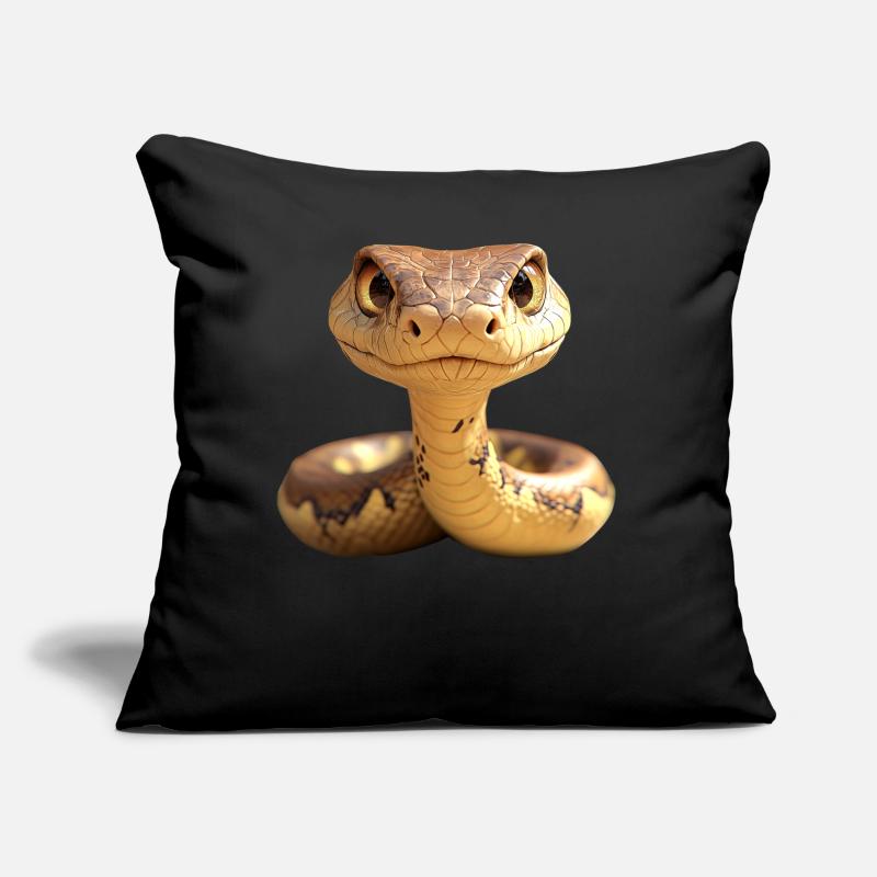 Schlange Python Kobra Mamba Klapperschlange Snake Sofakissen mit Füllung 45 x 45 cm