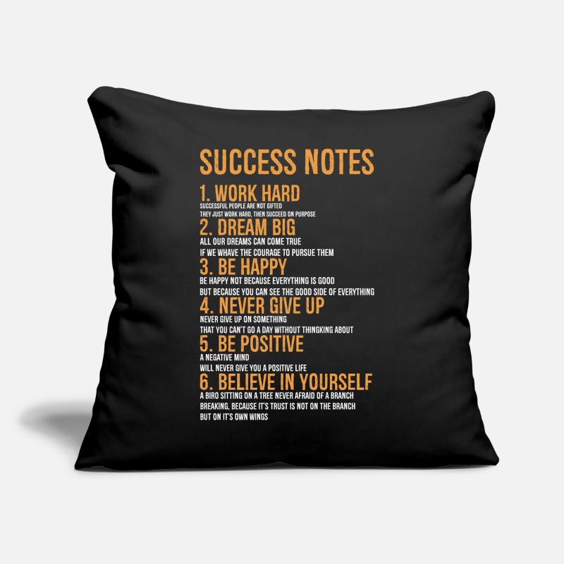 Success Notes Sofa pillow with filling 45cm x 45cm