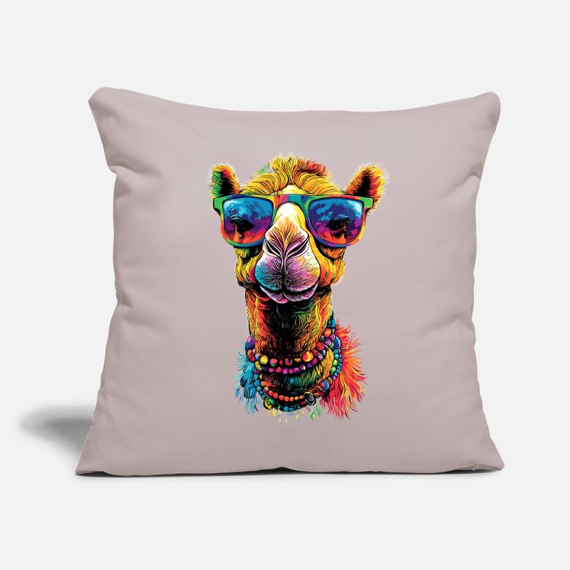 Camel Dromedary Bactrian Camel Gift Camels Sofa pillow with filling 45cm x 45cm