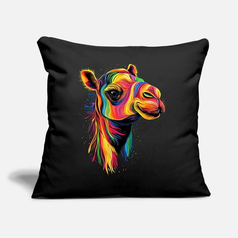 Kamel Dromedar Trampeltier Camel Geschenk Kamele Sofakissen mit Füllung 45 x 45 cm