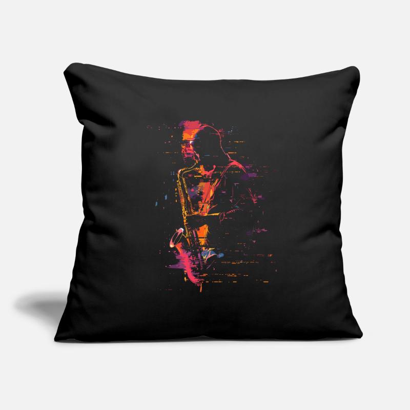 Saxophoniste Synthwave Coussin et housse de 45 x 45 cm