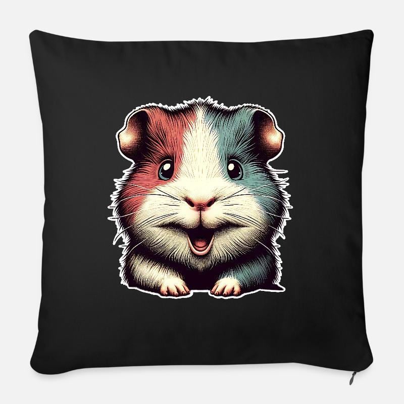 Hamster - Sofakissen mit Füllung 45 x 45 cm - Schwarz