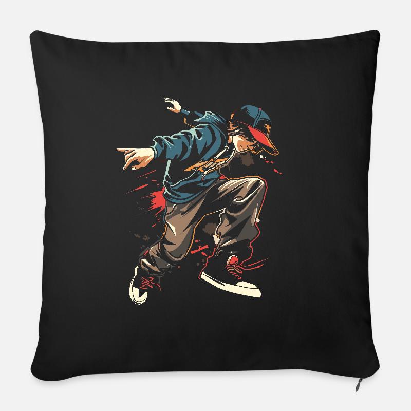 Breakdancer - Sofakissen mit Füllung 45 x 45 cm - Schwarz