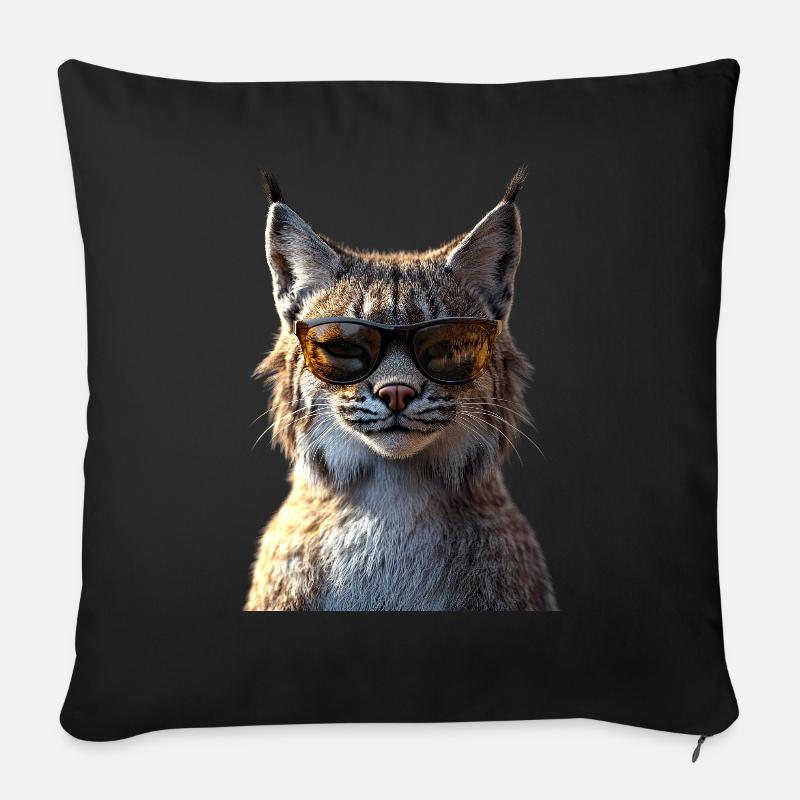 Lynx Wildcat Store katte Katte Sød los - Sofapude med fyld 45 x 45 cm - sort