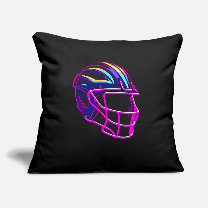 Lacrosse Helmet Synthwave Sofa pillow with filling 45cm x 45cm