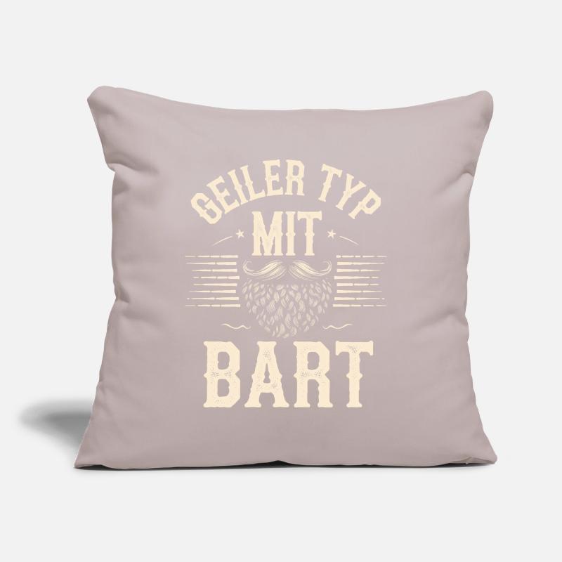 Geiler Typ Mit Bart Bartträger Barbier Vollbart Sofakissen mit Füllung 45 x 45 cm