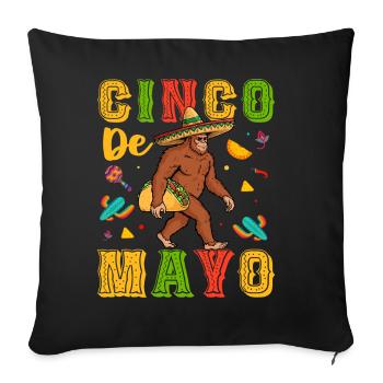 Cino De Mayo - Coussin et housse de 45 x 45 cm - noir - Devant