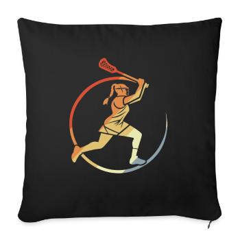 Crosse féminine - Coussin et housse de 45 x 45 cm - noir - Devant