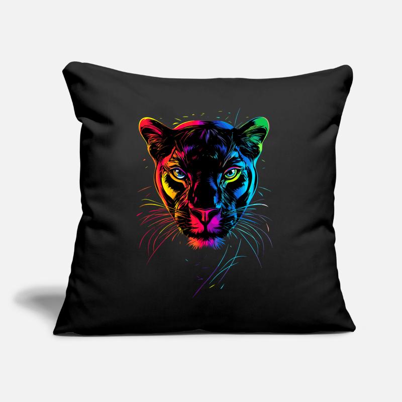 Panthère Léopard Grand Chat Mignon Gros Chat Panter Coussin et housse de 45 x 45 cm