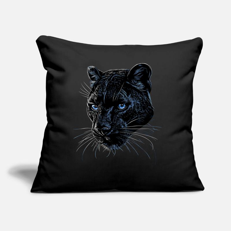 Panthère Léopard Grand Chat Mignon Gros Chat Panter Coussin et housse de 45 x 45 cm