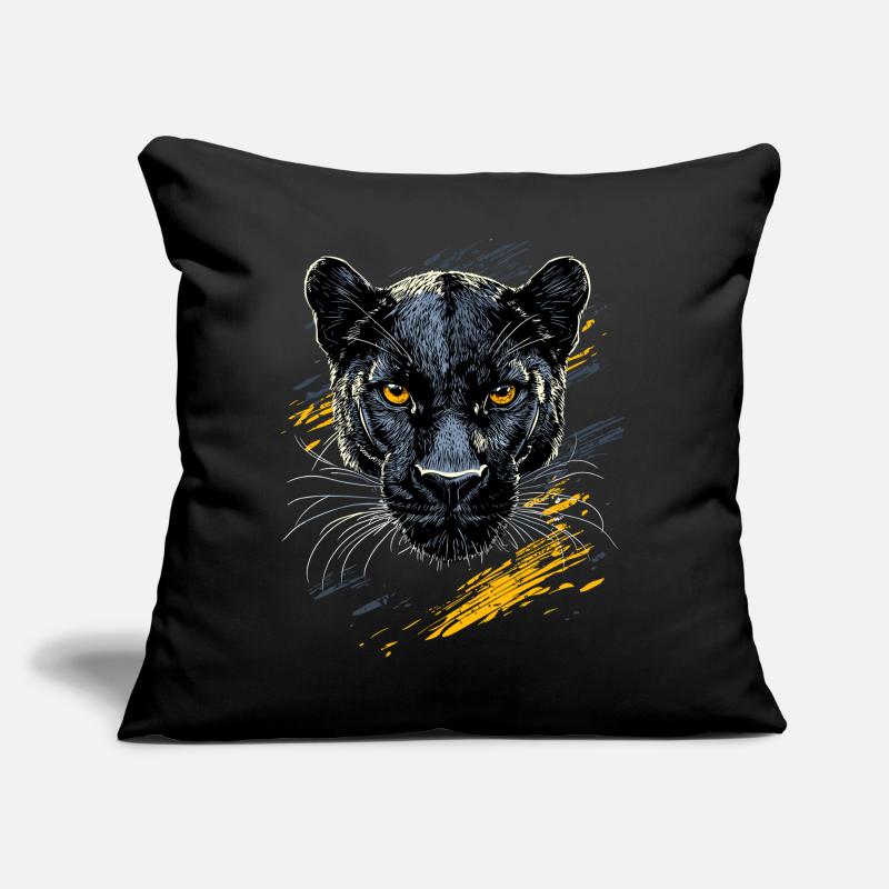 Panthère Léopard Grand Chat Mignon Gros Chat Panter Coussin et housse de 45 x 45 cm