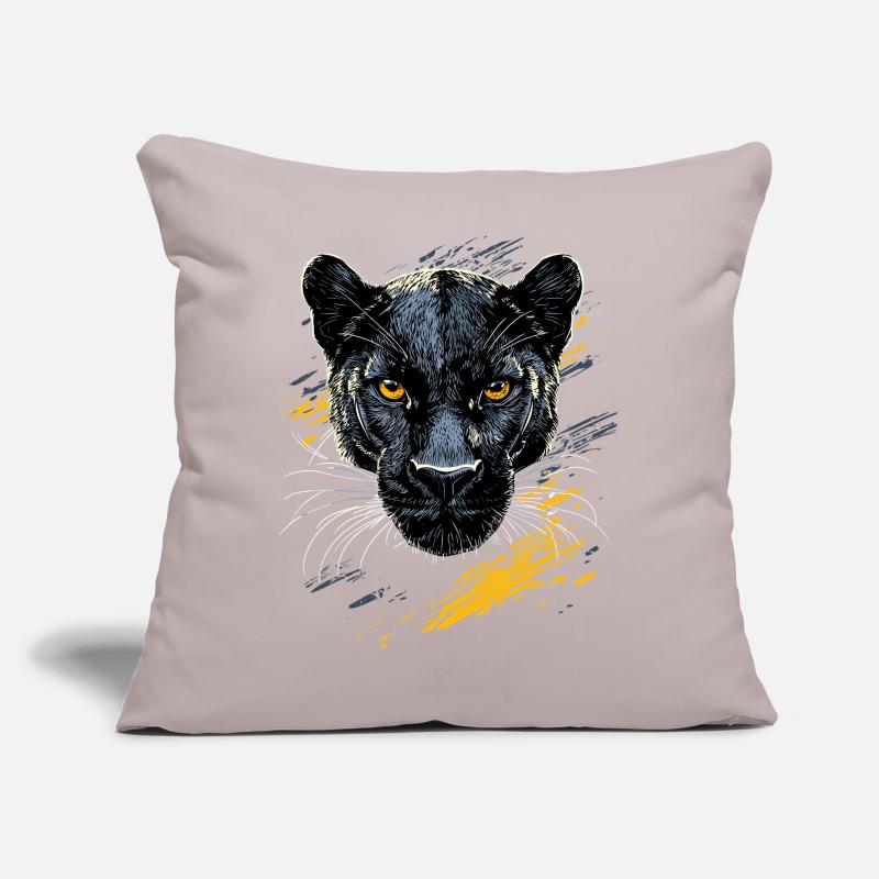 Panthère Léopard Grand Chat Mignon Gros Chat Panter Coussin et housse de 45 x 45 cm