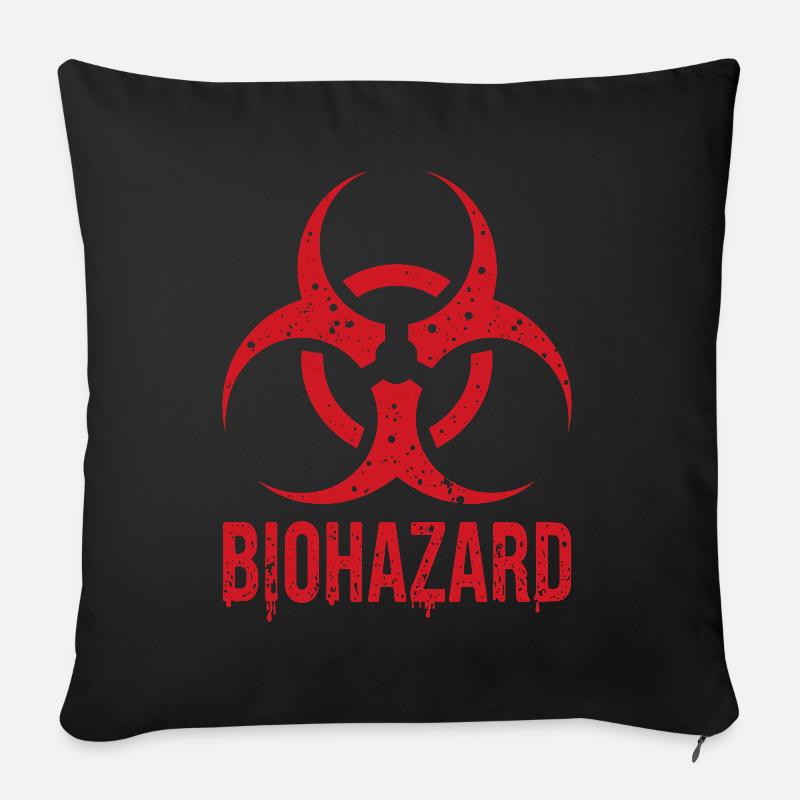 Biohazard Grunge Zombies Apokalypse Horror - Sofakissen mit Füllung 45 x 45 cm - Schwarz