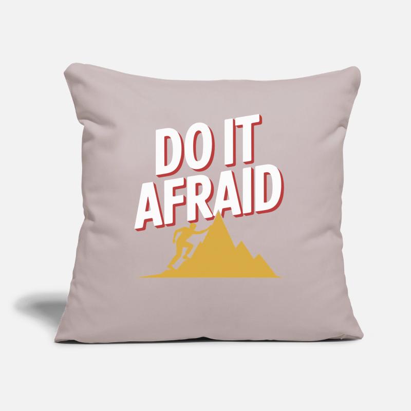 Do It Afraid Courage Development Motivation Sofa pillow with filling 45cm x 45cm