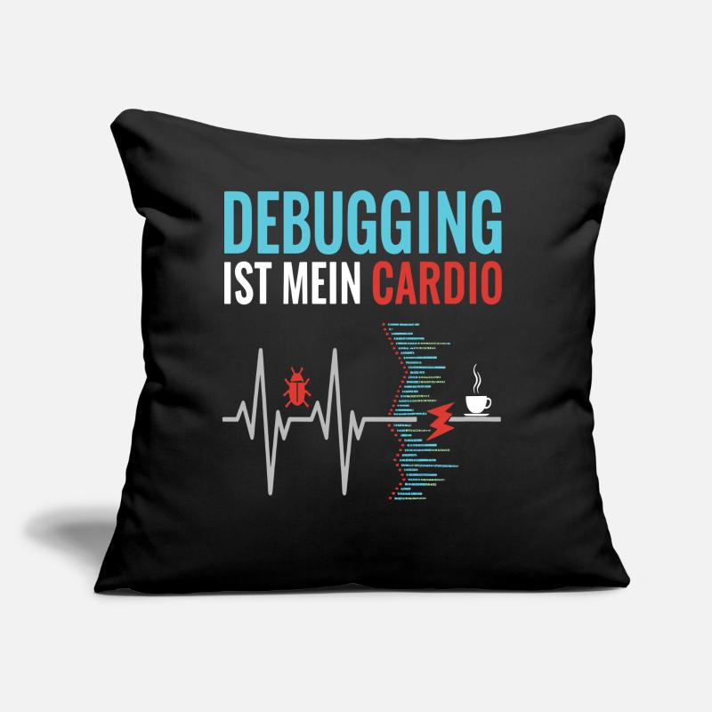 Debugging is my cardio - programmer nerd Sofa pillow with filling 45cm x 45cm