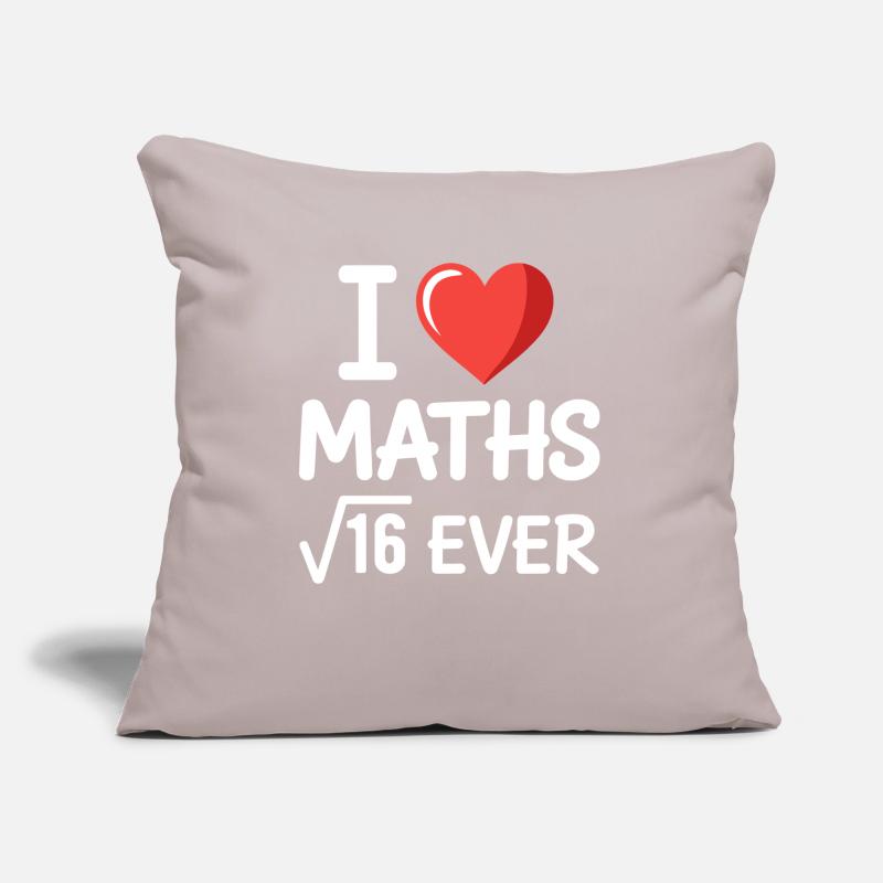 Math J’adore les maths Maths Nerd Professeur de mathématiques Coussin et housse de 45 x 45 cm