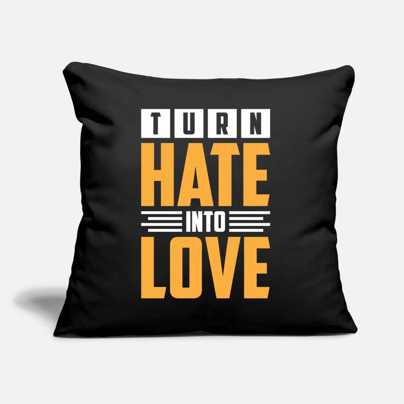 Transformative hateful to loving designs Sofa pillow with filling 45cm x 45cm