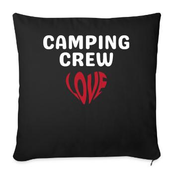 Camping Crew - Sofa pillow with filling 45cm x 45cm - black - Front