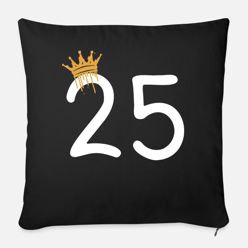 25 - Sofakissen mit Füllung 45 x 45 cm - Schwarz