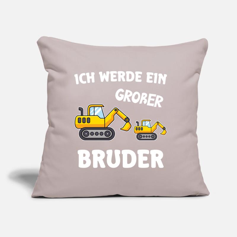 Ich Werde Großer Bruder 2026 Bagger Baggerfahrer Sofakissen mit Füllung 45 x 45 cm