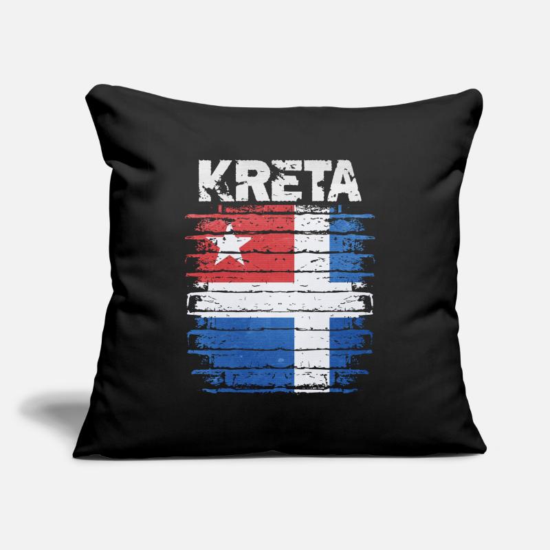 Drapeau de la Crète Impression d’art Coussin et housse de 45 x 45 cm