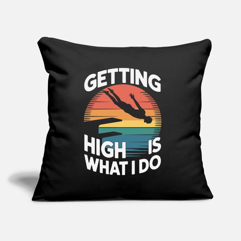 Diving diving board Sofa pillow with filling 45cm x 45cm