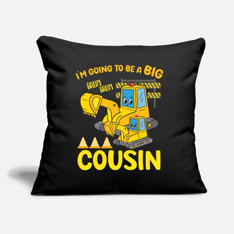 Great Builder Excavator Design Sofa pillow with filling 45cm x 45cm