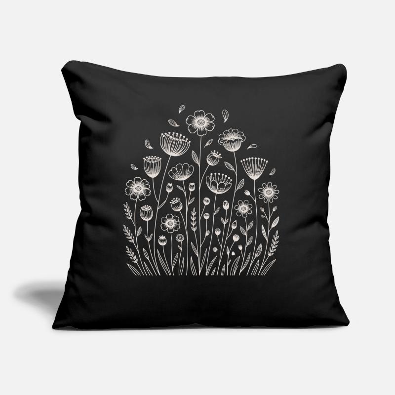 Playful floral pattern Sofa pillow with filling 45cm x 45cm